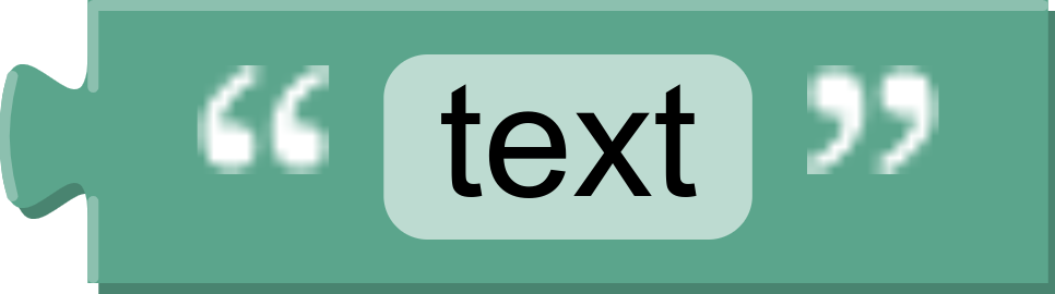 The text block has an input for the user to type text into.
